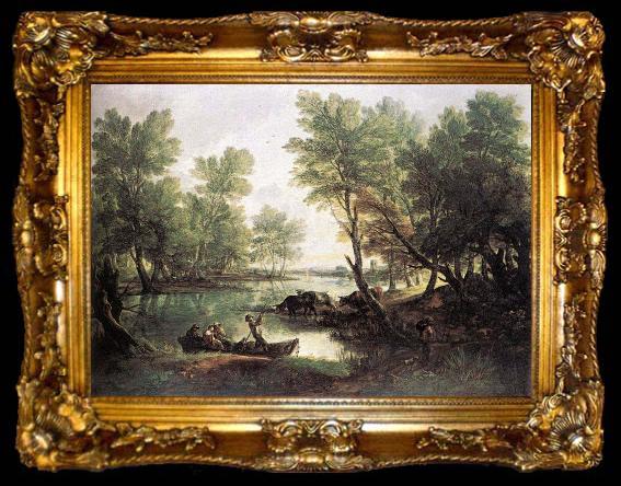 framed  Thomas Gainsborough River Landscape, ta009-2